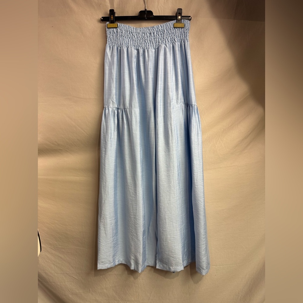 Boho Loose Wide Leg Pant Blue - Picture 8 of 9
